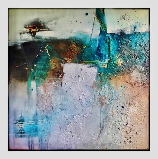 - Oil & Mixed Media on Canvas, Painting by Kate Richardson, measuring 90 x 90 cm (H x W) £1850